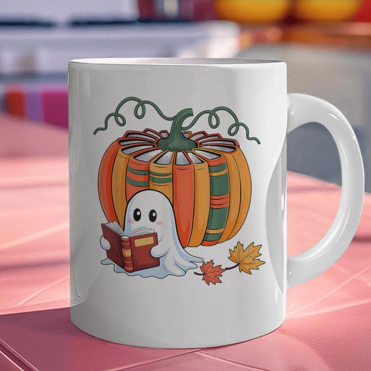 Fall Book Pumpkin Books Ghost Reading Halloween Teacher Graphic Print Coffee Mug, gift for family, gift for coworker Fall Book Pumpkin Books Ghost Reading Halloween Teacher Graphic Print Coffee Mug, gift for family, gift for coworker