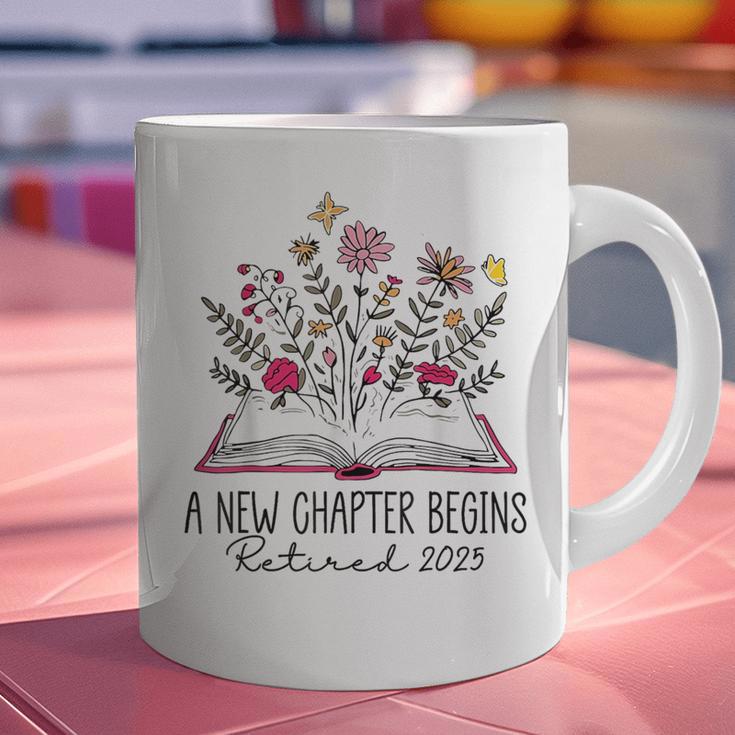 Floral Book a New Chapter Begins Retired Retirement Teacher Graphic Print Coffee Mug, gift for family, gift for coworker Floral Book a New Chapter Begins Retired Retirement Teacher Graphic Print Coffee Mug, gift for family, gift for coworker