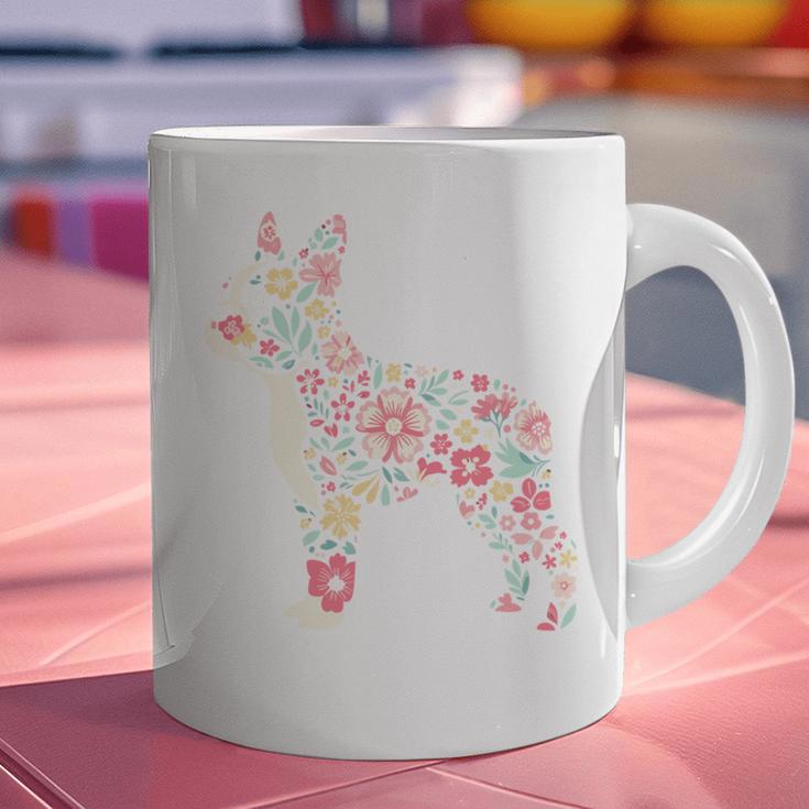 Floral FLower Boston Terrier Mom Grandma Graphic Print Coffee Mug, Boston Terrier Mom Mugs, gift for family, gift for coworker