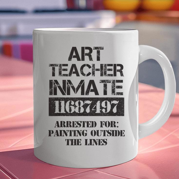 Halloween Art Teacher Prisoner Costume Graphic Print Coffee Mug, gift for family, gift for coworker Halloween Art Teacher Prisoner Costume Graphic Print Coffee Mug, gift for family, gift for coworker