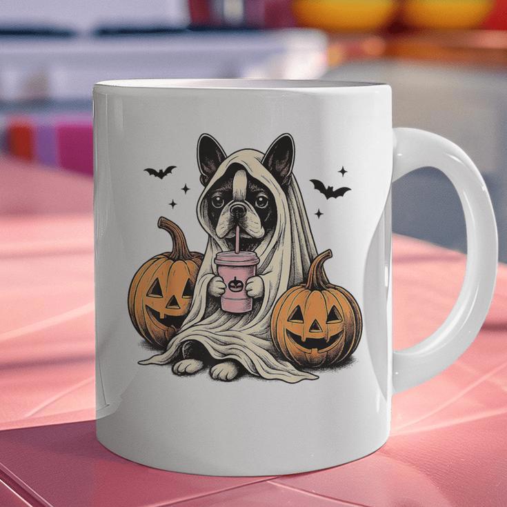 Halloween Boston Terrier Ghost Graphic Print Coffee Mug, Boston Terrier Halloween Mugs, Boston Terrier Ghost Mugs, gift for family, gift for coworker