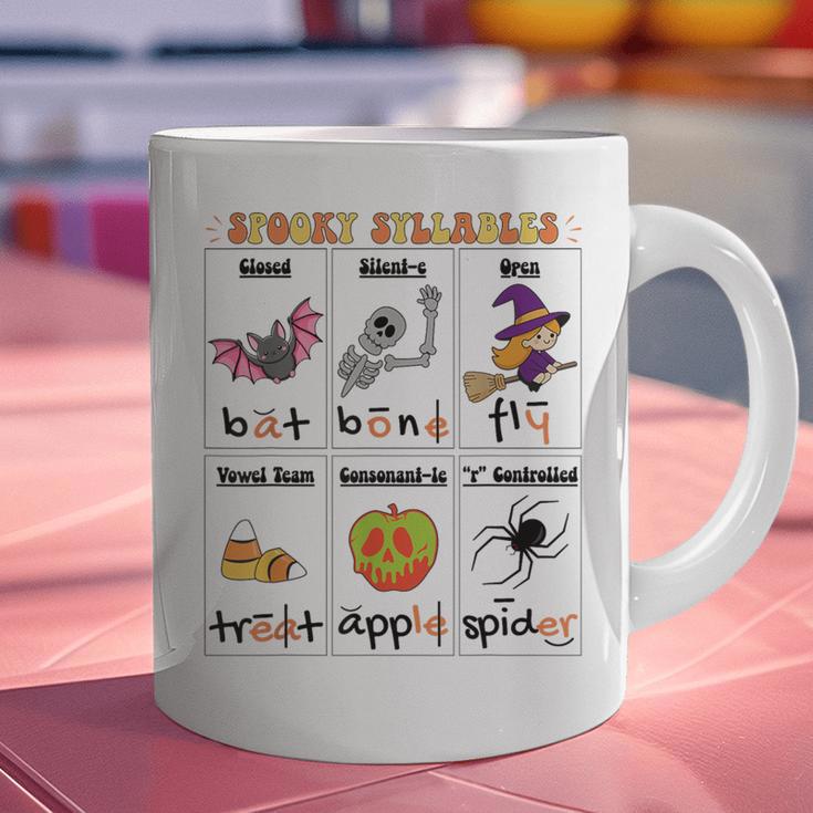 Halloween Reading Spooky Syllables Teacher Vintage Graphic Print Coffee Mug, gift for family, gift for coworker Halloween Reading Spooky Syllables Teacher Vintage Graphic Print Coffee Mug, gift for family, gift for coworker
