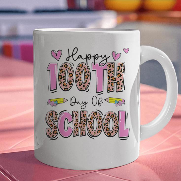 Happy 100th Day Of School Leopard Print Teacher Student Kids Graphic Print Coffee Mug, gift for family, gift for coworker Happy 100th Day Of School Leopard Print Teacher Student Kids Graphic Print Coffee Mug, gift for family, gift for coworker