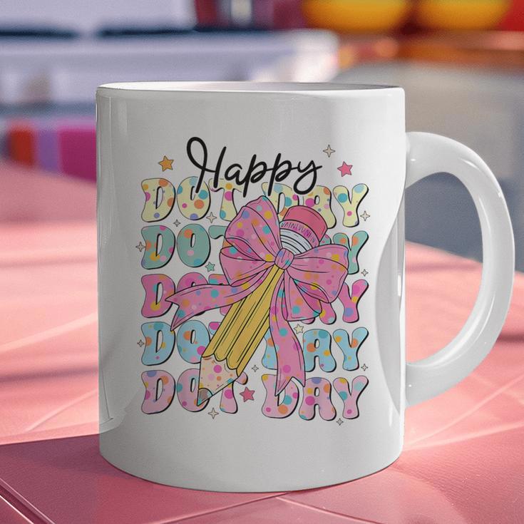Happy Dot Day 2025 Coquette Bow Teachers Kids Boys Girls Graphic Print Coffee Mug, gift for family, gift for coworker Happy Dot Day 2025 Coquette Bow Teachers Kids Boys Girls Graphic Print Coffee Mug, gift for family, gift for coworker