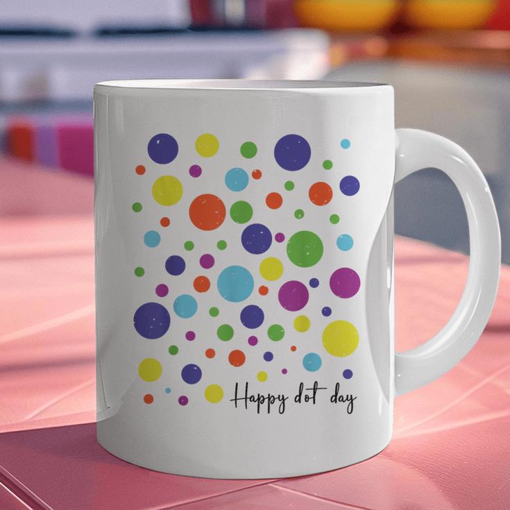 Happy Dot Day 2025 Polka Dot Boys Girls Kids Teacher Dot Day Graphic Print Coffee Mug, gift for family, gift for coworker