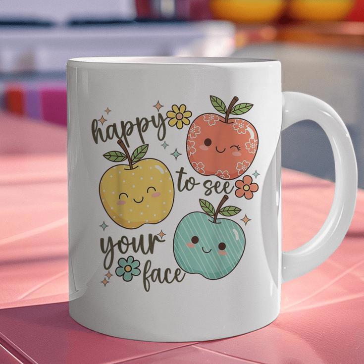 Happy To See Your Face Teacher Apple Graphic Print Coffee Mug, gift for family, gift for coworker Happy To See Your Face Teacher Apple Graphic Print Coffee Mug, gift for family, gift for coworker