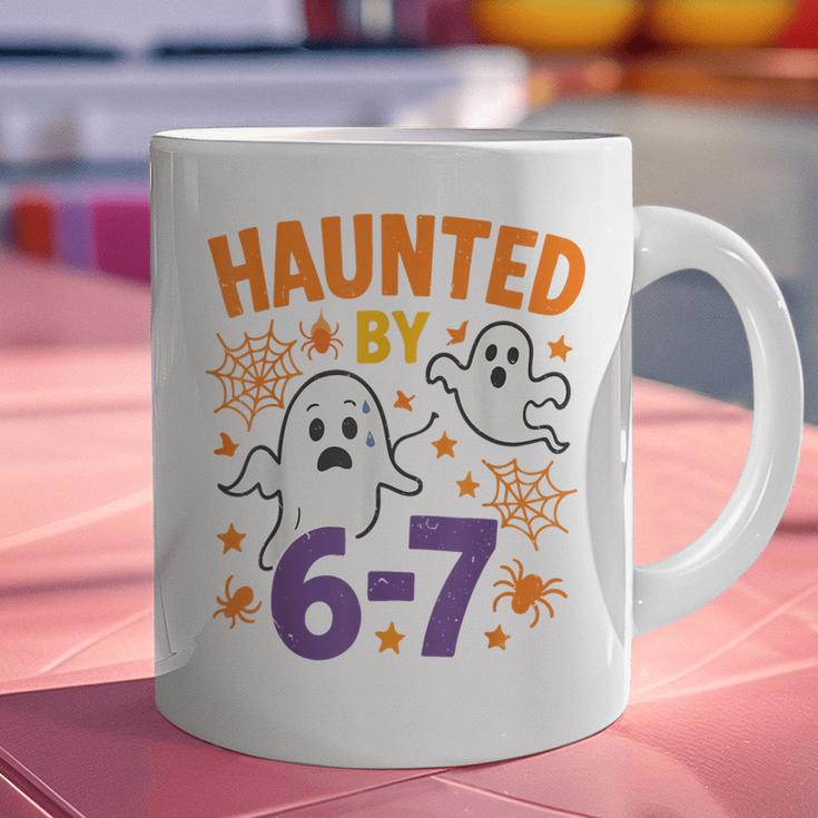 Haunted 67 Ghost Math Teacher Halloween Costume Math Pun Graphic Print Coffee Mug, gift for family, gift for coworker