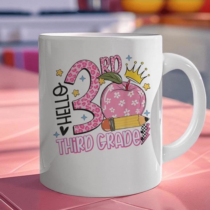 Hello 3rd Third Grade Back To School Pink Leopard Teacher Graphic Print Coffee Mug, gift for family, gift for coworker Hello 3rd Third Grade Back To School Pink Leopard Teacher Graphic Print Coffee Mug, gift for family, gift for coworker