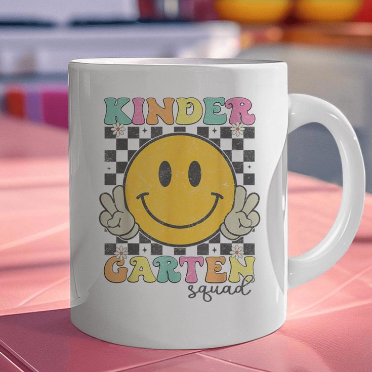Kindergarten Squad Smile Face Teachers Kids Back To School Graphic Print Coffee Mug, gift for family, gift for coworker Kindergarten Squad Smile Face Teachers Kids Back To School Graphic Print Coffee Mug, gift for family, gift for coworker