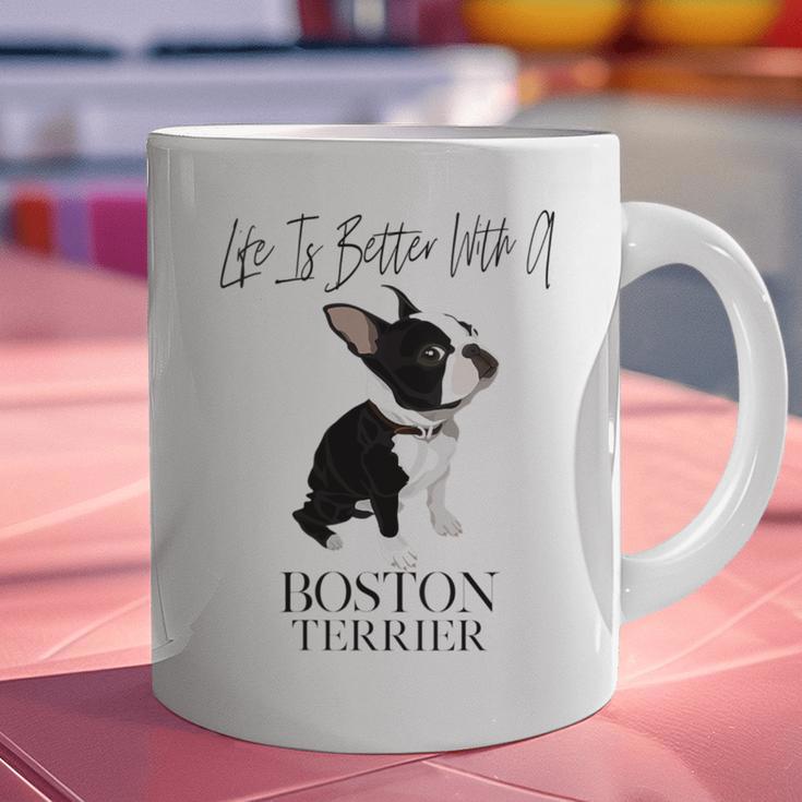 Life Is Better With A Boston Terrier Dog For Lover Graphic Print Coffee Mug, gift for family, gift for coworker