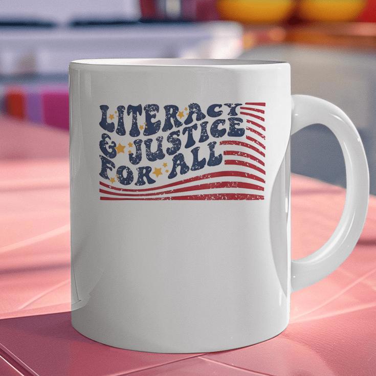 Literacy Justice For All Teacher Graphic Print Coffee Mug, gift for family, gift for coworker Literacy Justice For All Teacher Graphic Print Coffee Mug, gift for family, gift for coworker