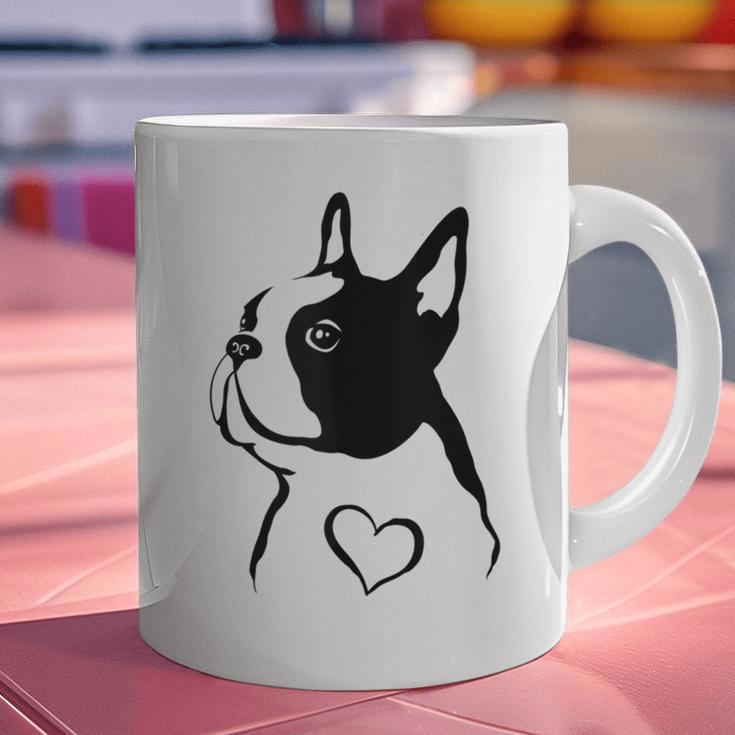 I Love My Boston Terrier Dog With Heart Graphic Print Coffee Mug, gift for family, gift for coworker