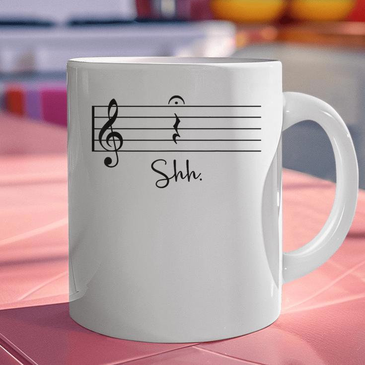 Music Notes Shirt Shh Quarter Fermata Teacher Graphic Print Coffee Mug, gift for family, gift for coworker