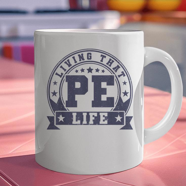 PE Teacher Living That PE Life Physical Education Teacher Graphic Print Coffee Mug, Pe Teacher Mugs, gift for family, gift for coworker PE Teacher Living That PE Life Physical Education Teacher Graphic Print Coffee Mug, Pe Teacher Mugs, gift for family, gift for coworker