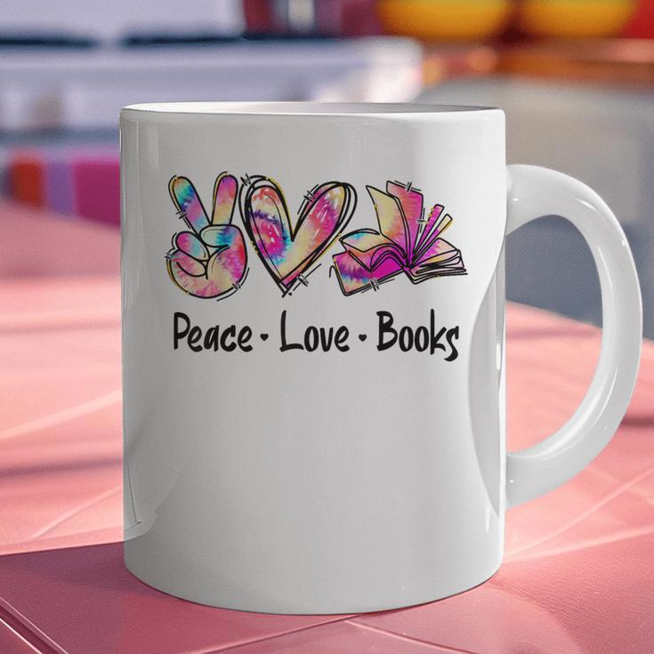 Peace Love Books Librarian Teacher Life Book Library Tie Dye Graphic Print Coffee Mug, gift for family, gift for coworker Peace Love Books Librarian Teacher Life Book Library Tie Dye Graphic Print Coffee Mug, gift for family, gift for coworker