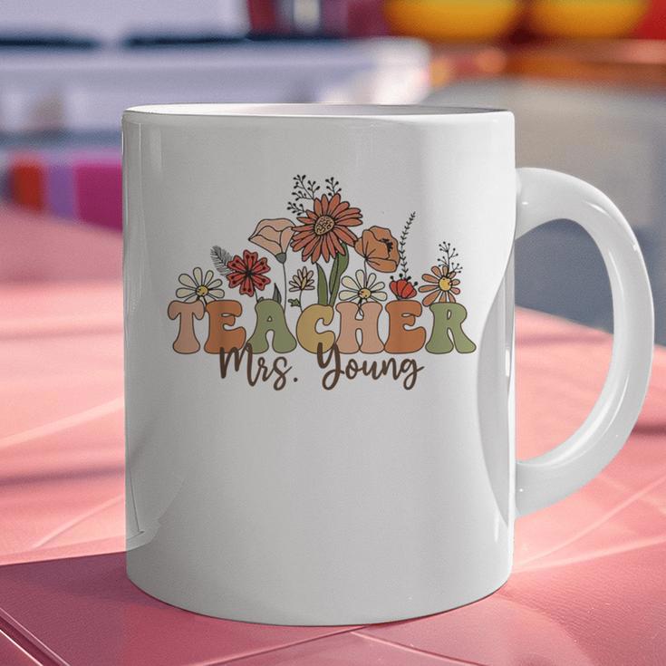 Personalized Name Teacher Mrs Young Back To School Custom Graphic Print Coffee Mug, gift for family, gift for coworker