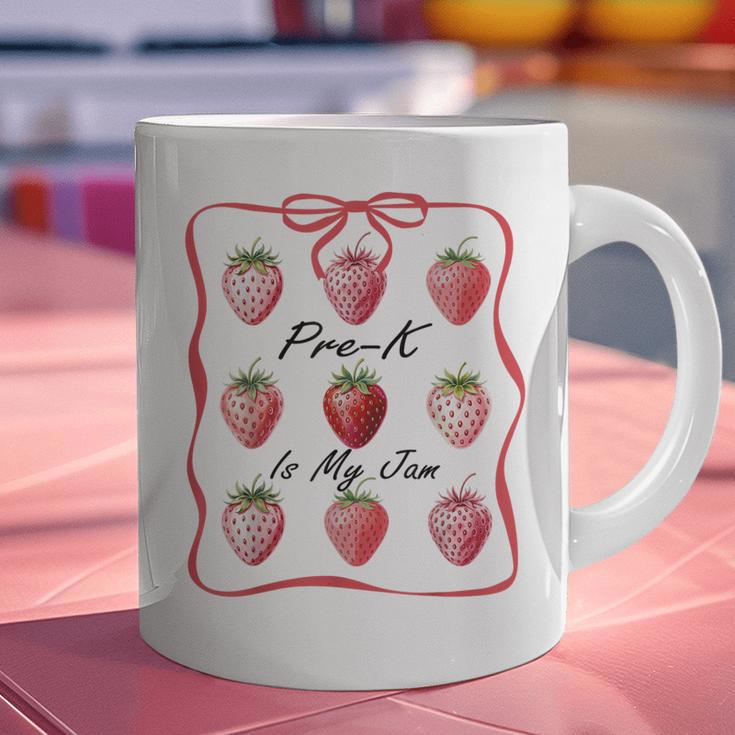 Pre K Is My Jam Teacher Team Crew Preschool Cute Strawberry Graphic Print Coffee Mug, gift for family, gift for coworker