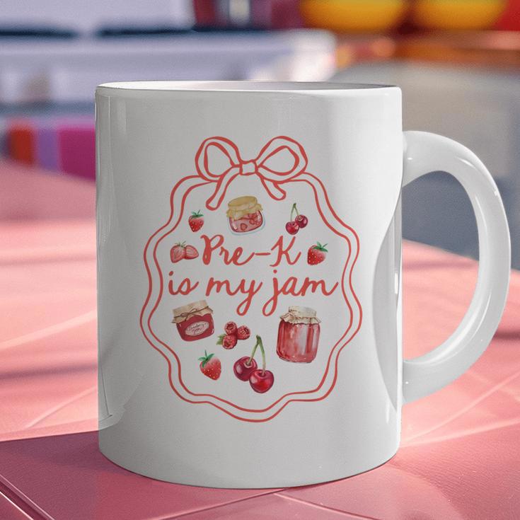 Preschool Pre-K Is My Jam Strawberry Girl Teacher Kids Graphic Print Coffee Mug, gift for family, gift for coworker