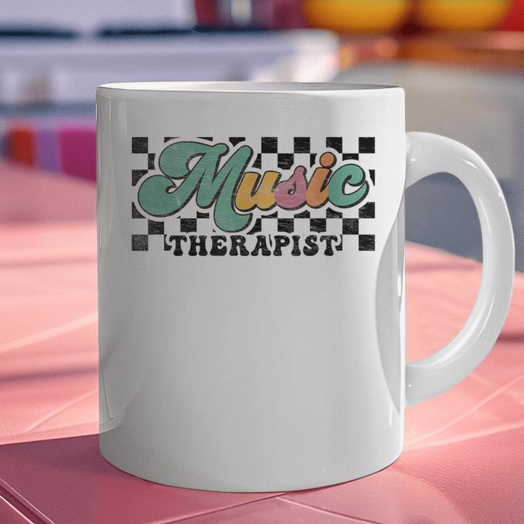 Retro Checkered Music Therapist Squad Music Therapy Teacher For Men Women Graphic Print Coffee Mug, gift for family, gift for coworker Retro Checkered Music Therapist Squad Music Therapy Teacher For Men Women Graphic Print Coffee Mug, gift for family, gift for coworker