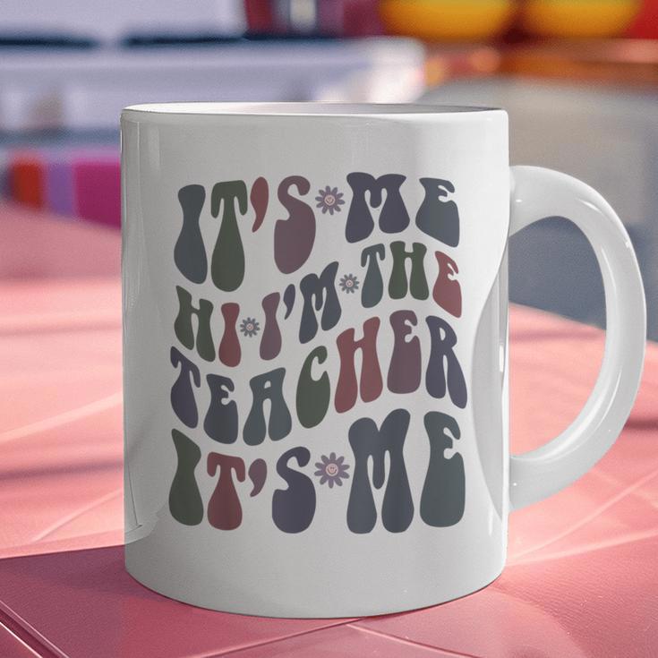Retro IT'S ME Hi I'm The TEACHER Groovy Testing Squad Pink Graphic Print Coffee Mug, Groovy Teacher Mugs, gift for family, gift for coworker Retro IT'S ME Hi I'm The TEACHER Groovy Testing Squad Pink Graphic Print Coffee Mug, Groovy Teacher Mugs, gift for family, gift for coworker