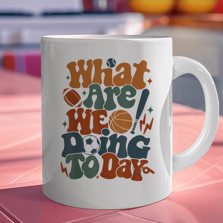 Retro PE Teacher What Are We Doing Today School Coach Women Graphic Print Coffee Mug, Pe Teacher Mugs, gift for family, gift for coworker Retro PE Teacher What Are We Doing Today School Coach Women Graphic Print Coffee Mug, Pe Teacher Mugs, gift for family, gift for coworker