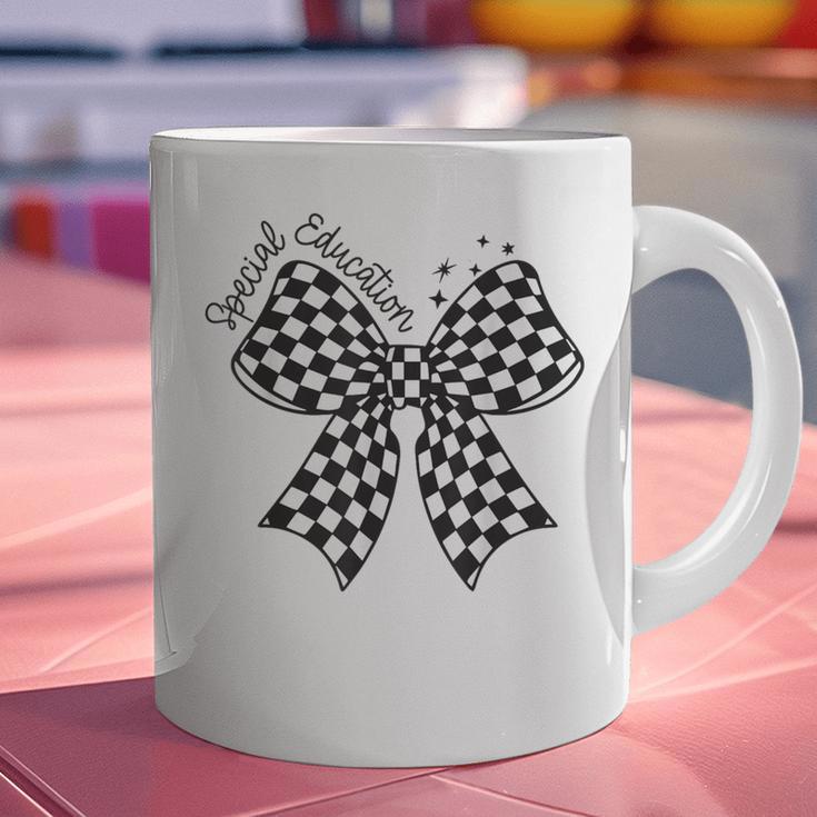 Retro Special Education Squad Coquette Bow SPED Teacher Graphic Print Coffee Mug, gift for family, gift for coworker
