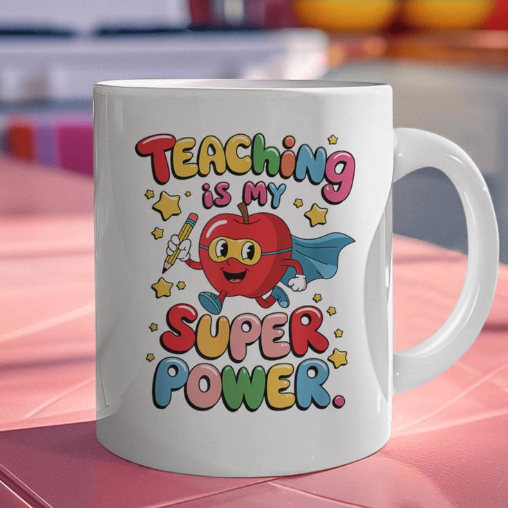 Retro Teaching Is My Superpower Apple Teacher Appreciation Graphic Print Coffee Mug, gift for family, gift for coworker Retro Teaching Is My Superpower Apple Teacher Appreciation Graphic Print Coffee Mug, gift for family, gift for coworker