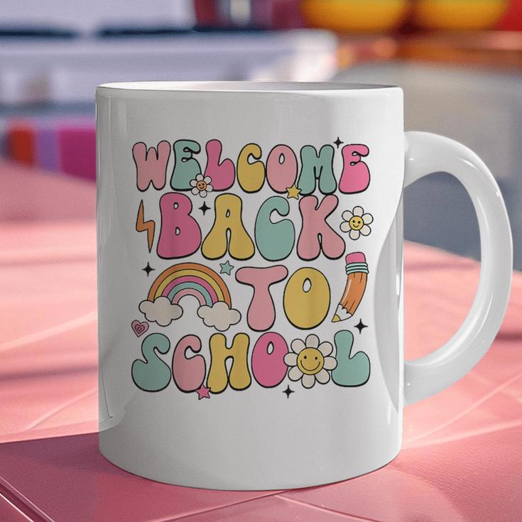 Retro Welcome Back To School Teacher Appreciation Boys Girls Graphic Print Coffee Mug, gift for family, gift for coworker Retro Welcome Back To School Teacher Appreciation Boys Girls Graphic Print Coffee Mug, gift for family, gift for coworker