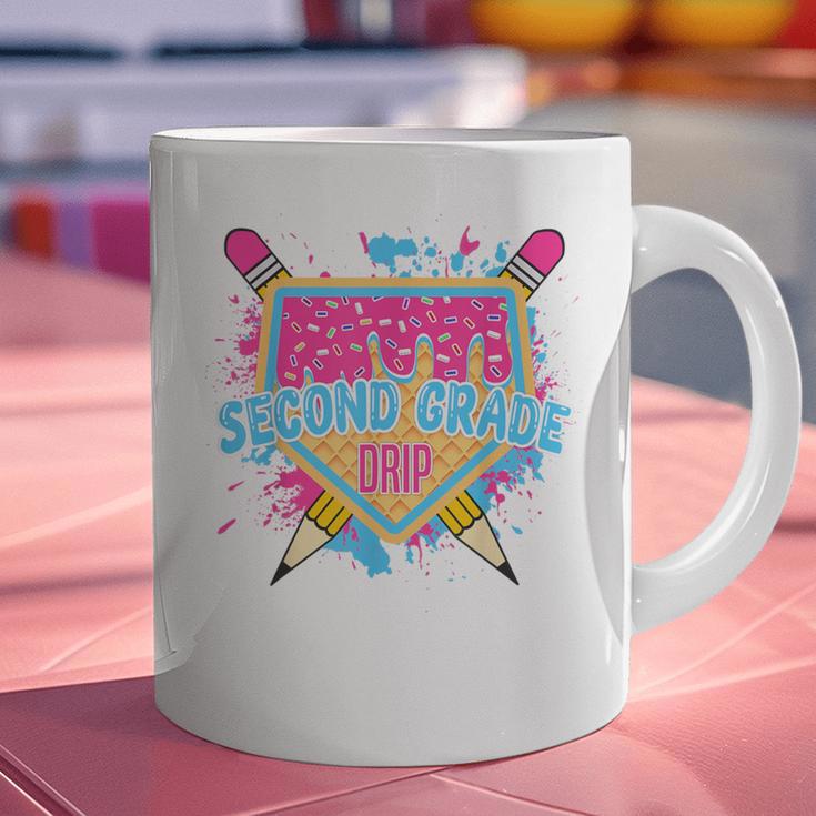 Second Grade Drip Ice Cream Home Plate Baseball Teachers Kid Graphic Print Coffee Mug, gift for family, gift for coworker Second Grade Drip Ice Cream Home Plate Baseball Teachers Kid Graphic Print Coffee Mug, gift for family, gift for coworker