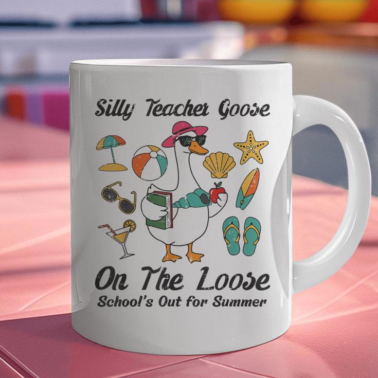 Silly Teacher Goose On The Loose School Out Summer Women Men Graphic Print Coffee Mug, gift for family, gift for coworker Silly Teacher Goose On The Loose School Out Summer Women Men Graphic Print Coffee Mug, gift for family, gift for coworker