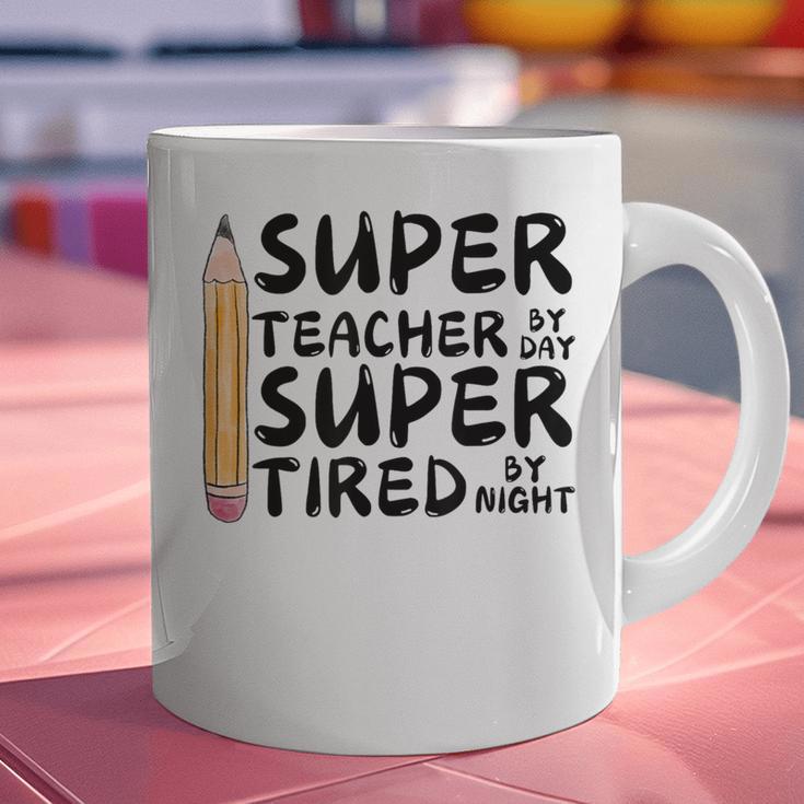 Super Teacher By Day Super Tired By Night Back To School Graphic Print Coffee Mug, Super Teacher Mugs, gift for family, gift for coworker Super Teacher By Day Super Tired By Night Back To School Graphic Print Coffee Mug, Super Teacher Mugs, gift for family, gift for coworker