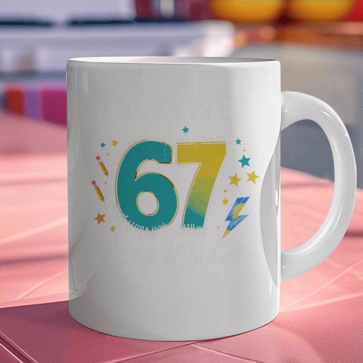I Survived 67 Days Of School Teachers Students Meme Graphic Print Coffee Mug, gift for family, gift for coworker I Survived 67 Days Of School Teachers Students Meme Graphic Print Coffee Mug, gift for family, gift for coworker