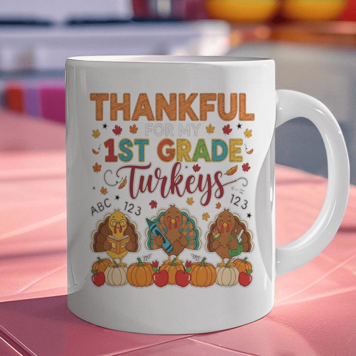 Teach Thanksgiving Teacher Thankful For My 1st Grade Turkeys Graphic Print Coffee Mug, gift for family, gift for coworker Teach Thanksgiving Teacher Thankful For My 1st Grade Turkeys Graphic Print Coffee Mug, gift for family, gift for coworker