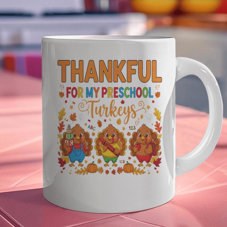 Teach Thanksgiving Teacher Thankful For My Preschool Turkeys Graphic Print Coffee Mug, gift for family, gift for coworker Teach Thanksgiving Teacher Thankful For My Preschool Turkeys Graphic Print Coffee Mug, gift for family, gift for coworker