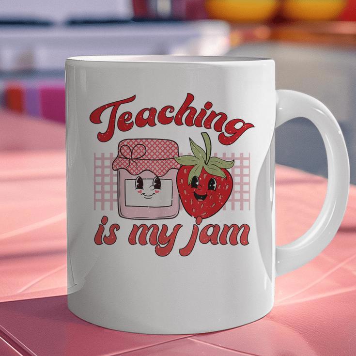 Teaching Is My Jam Cute Strawberry For Women Teachers Graphic Print Coffee Mug, gift for family, gift for coworker Teaching Is My Jam Cute Strawberry For Women Teachers Graphic Print Coffee Mug, gift for family, gift for coworker