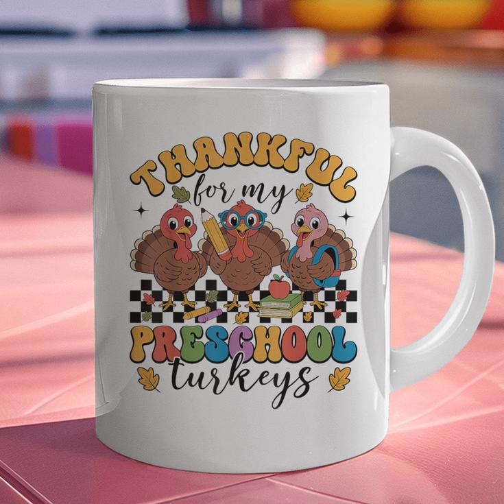 Thankful For My Preschool Turkeys Thanksgiving Teacher Fall Graphic Print Coffee Mug, gift for family, gift for coworker Thankful For My Preschool Turkeys Thanksgiving Teacher Fall Graphic Print Coffee Mug, gift for family, gift for coworker