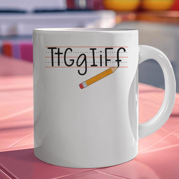 Tt Gg Ii Ff Tgif Teachers Students Tee Graphic Print Coffee Mug, gift for family, gift for coworker