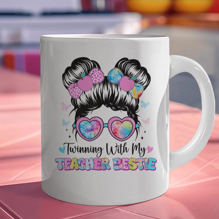 Twinning With My Teacher Bestie Twin Day Friends Teacher Graphic Print Coffee Mug, gift for family, gift for coworker