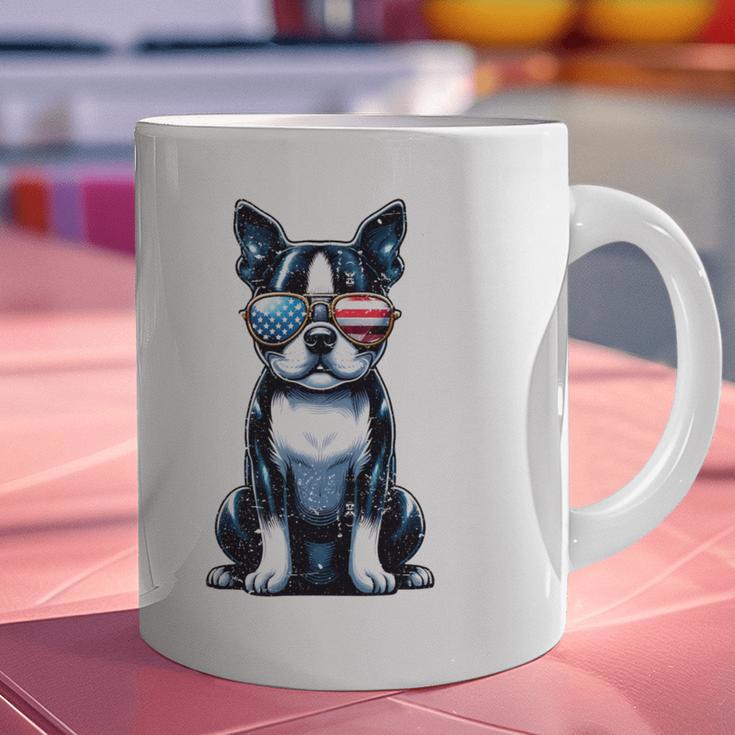 USA Flag Boston Terrier Best Dog Mom Ever 2025 Graphic Print Coffee Mug, Boston Terrier Mom Mugs, gift for family, gift for coworker