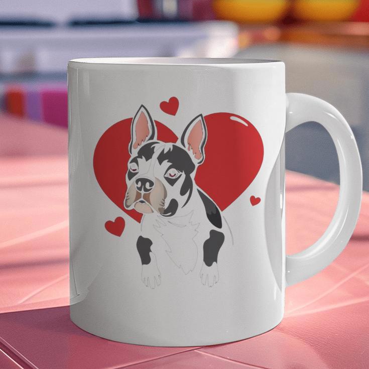 Valentine's Day Boston Terrier Heart Graphic Print Coffee Mug, gift for family, gift for coworker