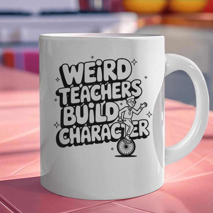 Weird Teachers Build Character School Pun Graphic Print Coffee Mug, gift for family, gift for coworker Weird Teachers Build Character School Pun Graphic Print Coffee Mug, gift for family, gift for coworker