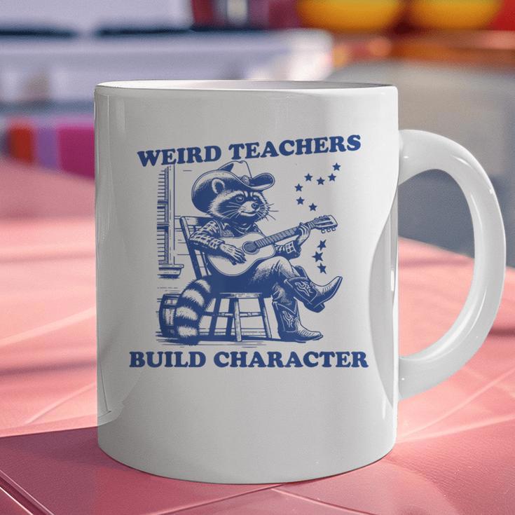 Weird Teachers Build Character Shirt Raccoon Teacher Graphic Print Coffee Mug, gift for family, gift for coworker Weird Teachers Build Character Shirt Raccoon Teacher Graphic Print Coffee Mug, gift for family, gift for coworker