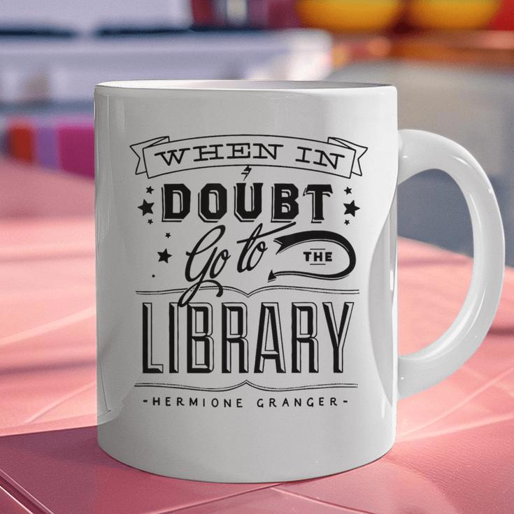 When In Doubt Go To The Library Teacher Vintage Book Lovers Graphic Print Coffee Mug, gift for family, gift for coworker When In Doubt Go To The Library Teacher Vintage Book Lovers Graphic Print Coffee Mug, gift for family, gift for coworker