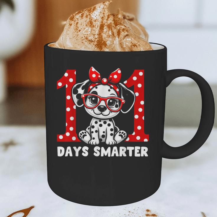 100 Days Smarter 101st Day School Dalmatian Dog Teacher Kids Graphic Print Coffee Mug, novelty gifts, funny gifts