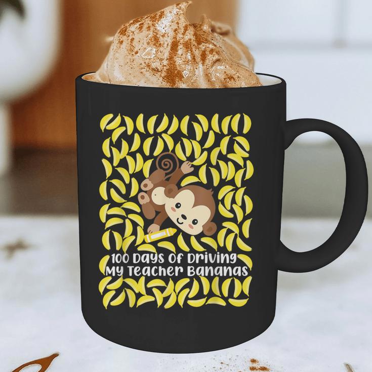 100th Day Of School Teacher Monkey Pun Banana For Men Women Girls Kids Graphic Print Coffee Mug, novelty gifts, funny gifts