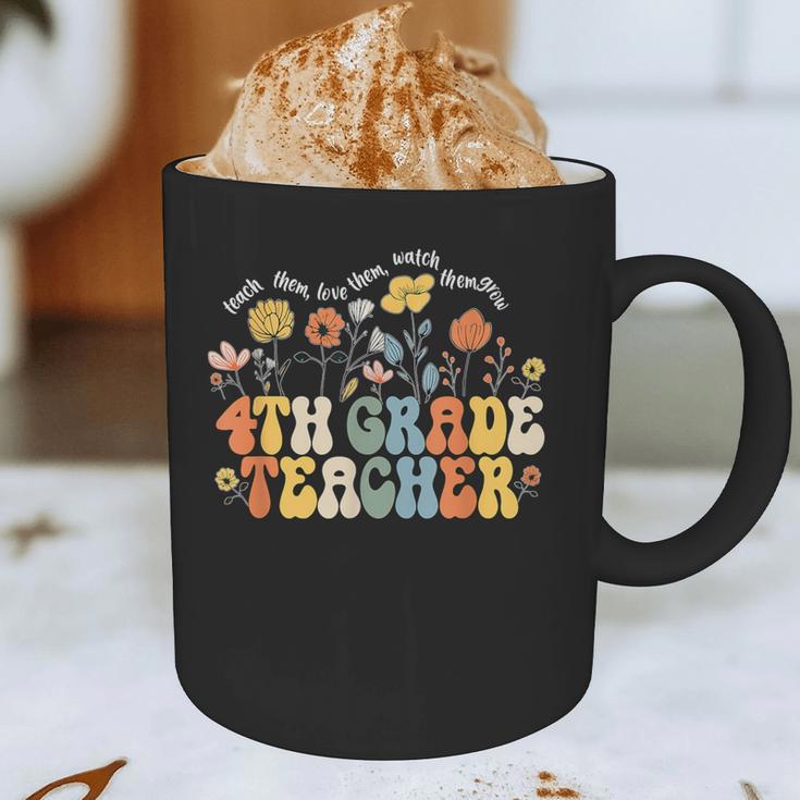 4th Fourth Grade Teacher Appreciation Teaching Wildflowers Graphic Print Coffee Mug, novelty gifts, funny gifts 4th Fourth Grade Teacher Appreciation Teaching Wildflowers Graphic Print Coffee Mug, novelty gifts, funny gifts