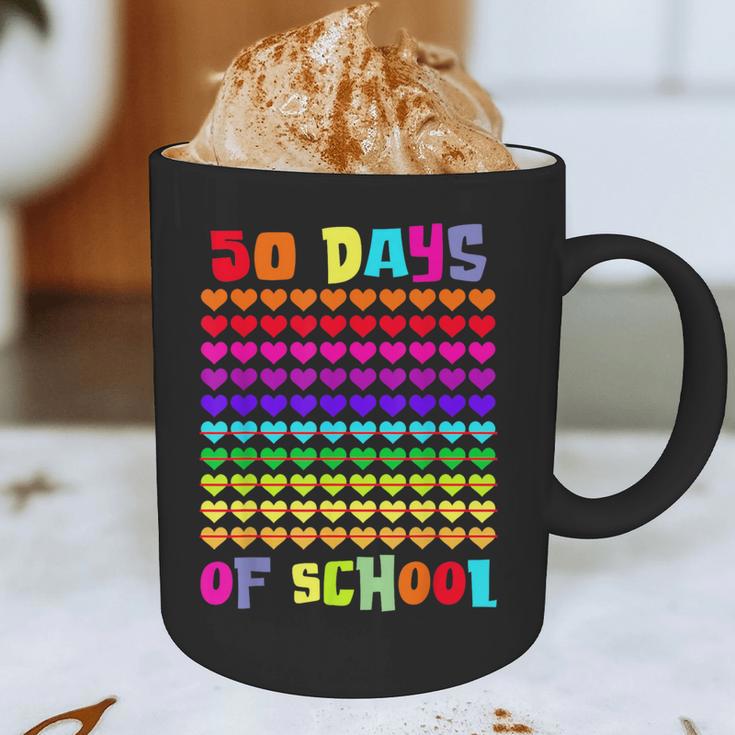 50 Days Of School Hearts Teacher Happy 50th Day Of School Graphic Print Coffee Mug, novelty gifts, funny gifts 50 Days Of School Hearts Teacher Happy 50th Day Of School Graphic Print Coffee Mug, novelty gifts, funny gifts
