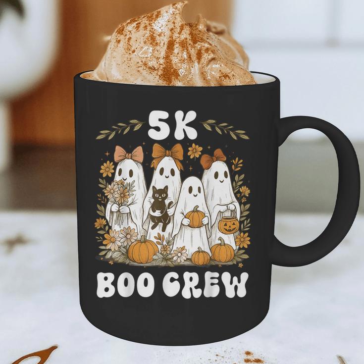 5K Boo Crew Halloween Teacher K5 Floral Ghost Trick Or Teach Graphic Print Coffee Mug, novelty gifts, funny gifts 5K Boo Crew Halloween Teacher K5 Floral Ghost Trick Or Teach Graphic Print Coffee Mug, novelty gifts, funny gifts