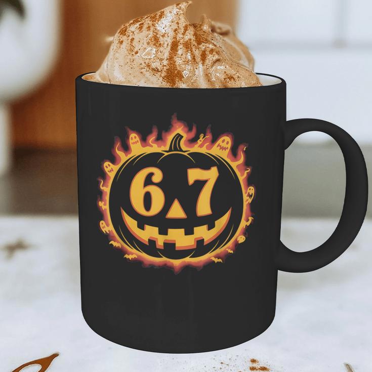 6 7 Meme Halloween Pumpkin Costume For Student Teacher Graphic Print Coffee Mug, novelty gifts, funny gifts 6 7 Meme Halloween Pumpkin Costume For Student Teacher Graphic Print Coffee Mug, novelty gifts, funny gifts