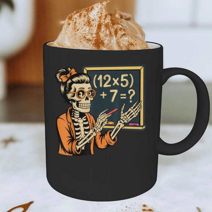 67 Teacher Halloween Skeleton Graphic Print Coffee Mug, novelty gifts, funny gifts